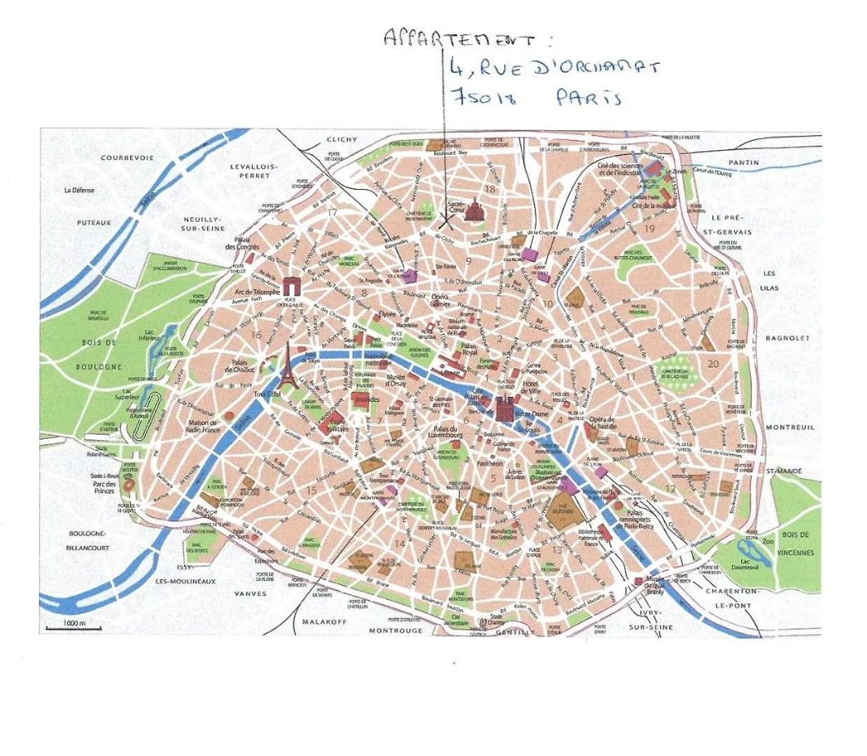Apartament Sacre Coeur Montmartre Et Tour Eiffel, 8 People,